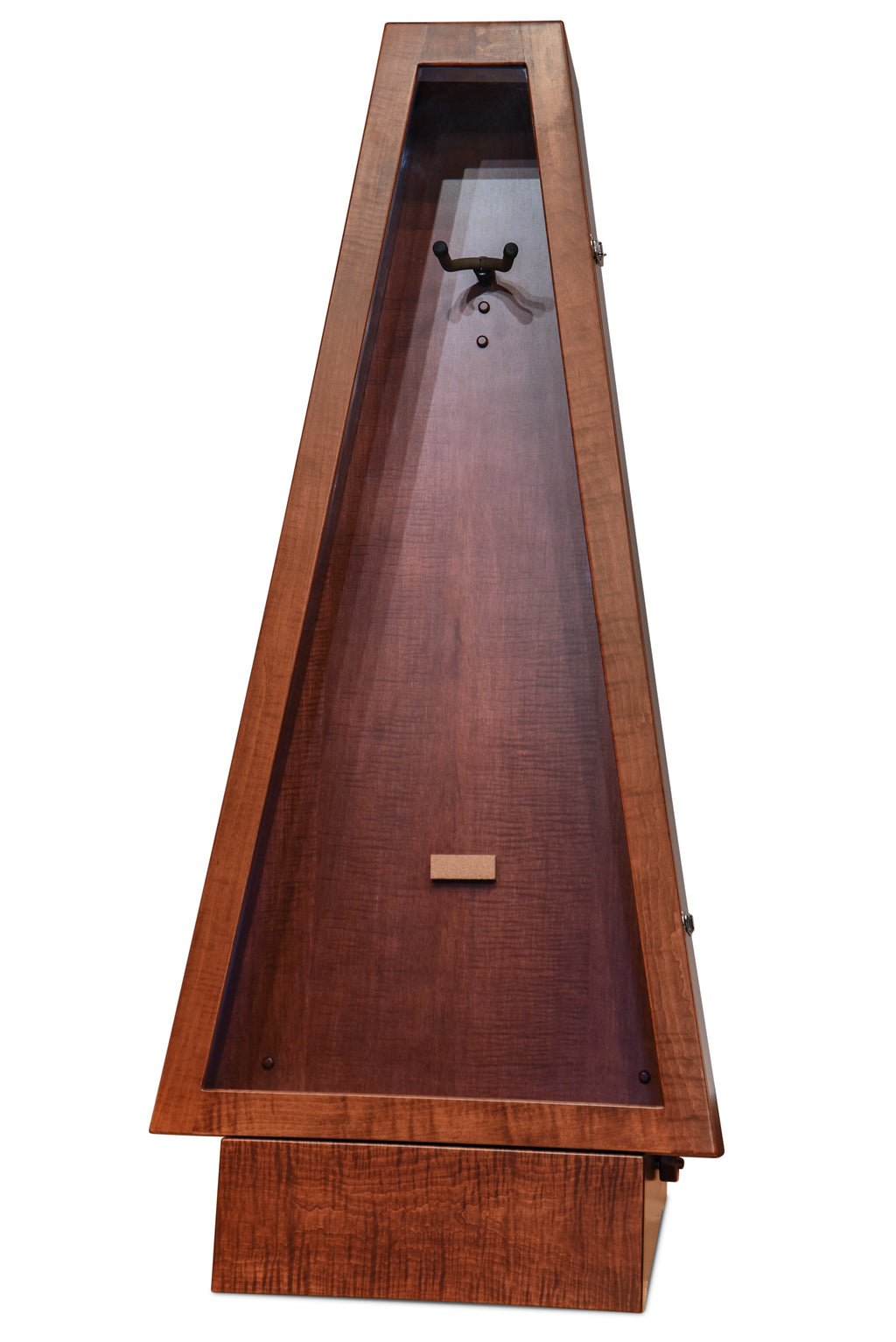 ClimaStand Triangle Humidor with Base - Flame maple with Acres Stain Acoustic Remedy Cases