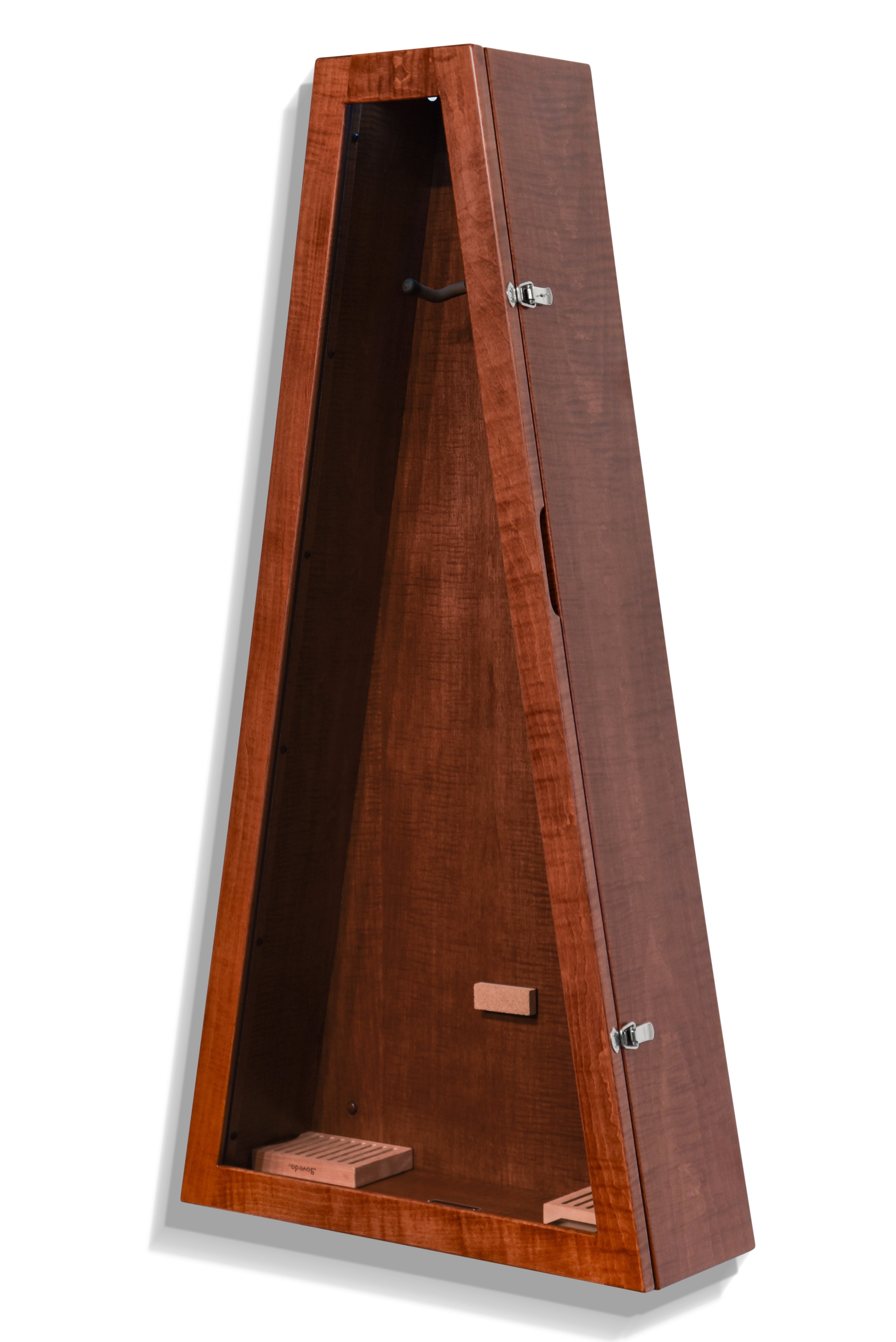 ClimaCase Triangle Humidor - Flamed Maple with Acres Stain Acoustic Remedy Cases