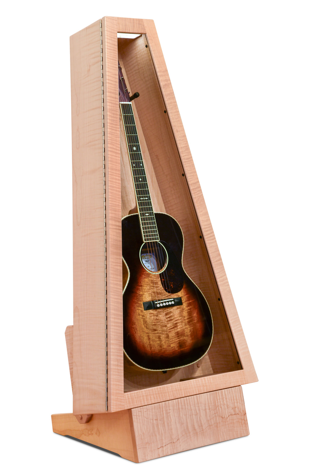 ClimaStand Triangle Humidor with Base - Flamed Maple Acoustic Remedy Cases