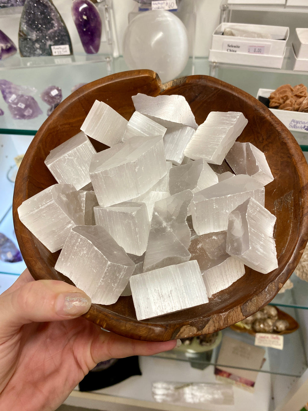 Selenite Raw Chunks | Satin Spar Rough Crystals Curious Muse Crystals