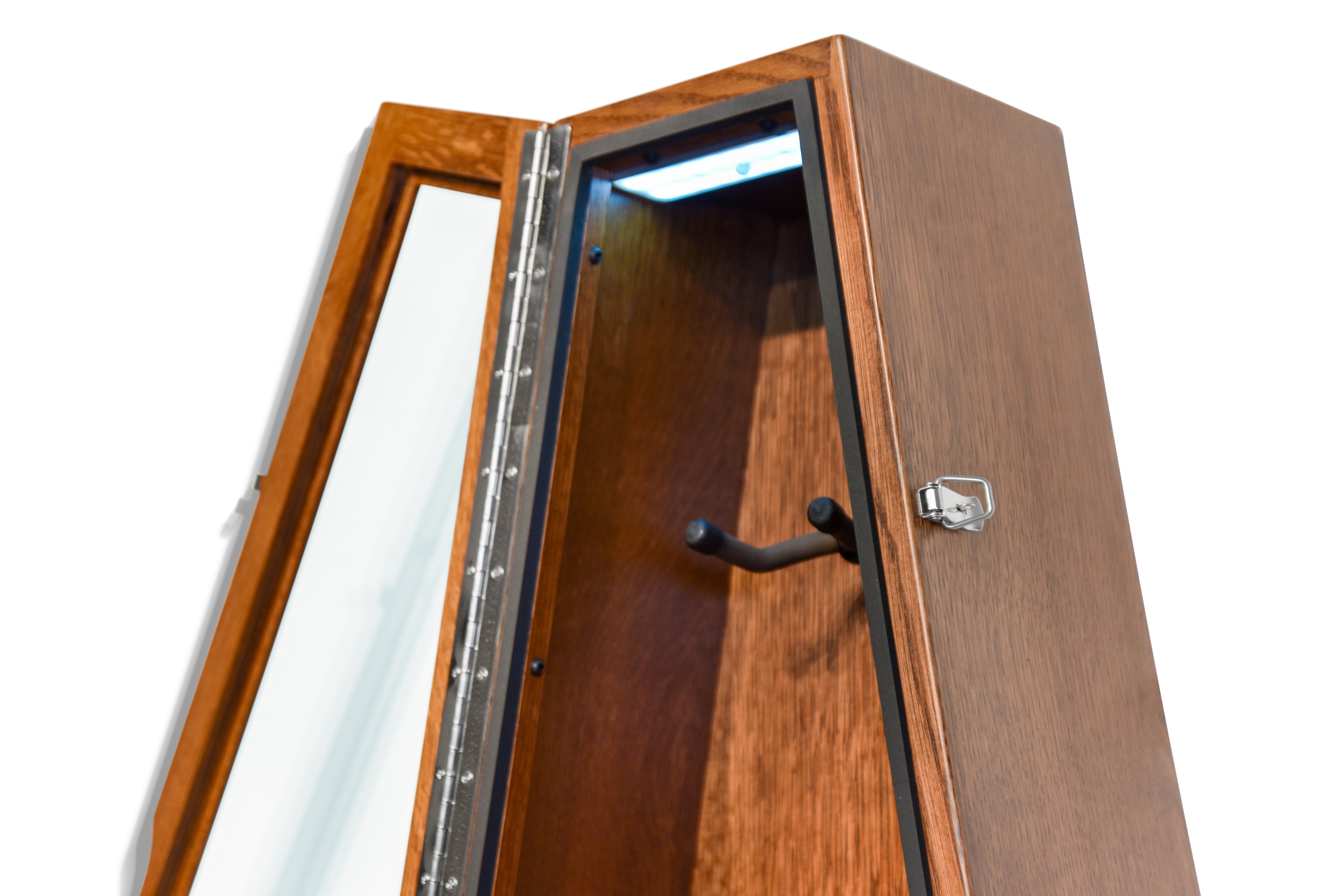 ClimaCase Triangle Humidor - Quartersawn White Oak with Boston Stain Acoustic Remedy Cases