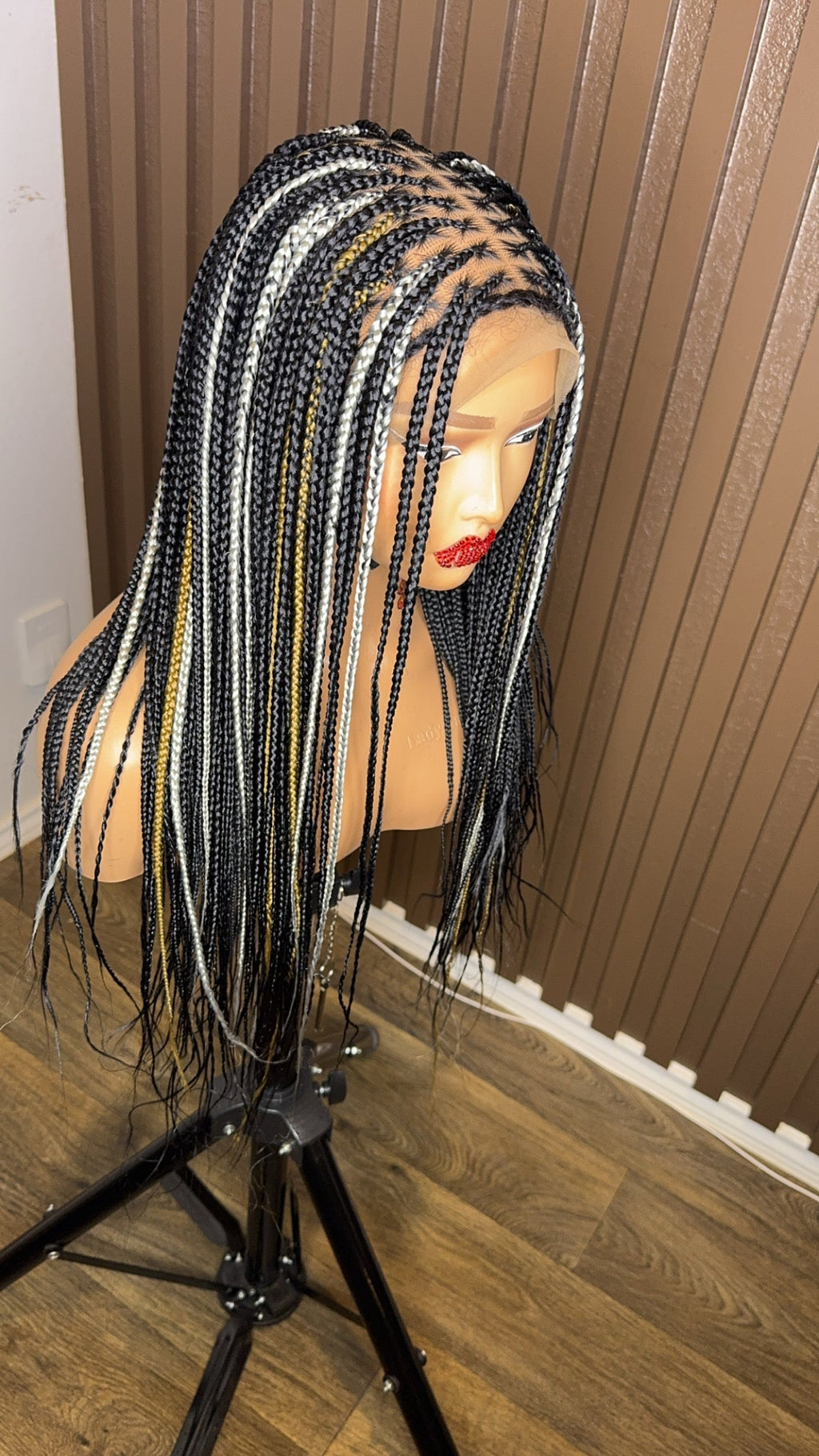 22 inches highlights knotless braided wig HOL stores