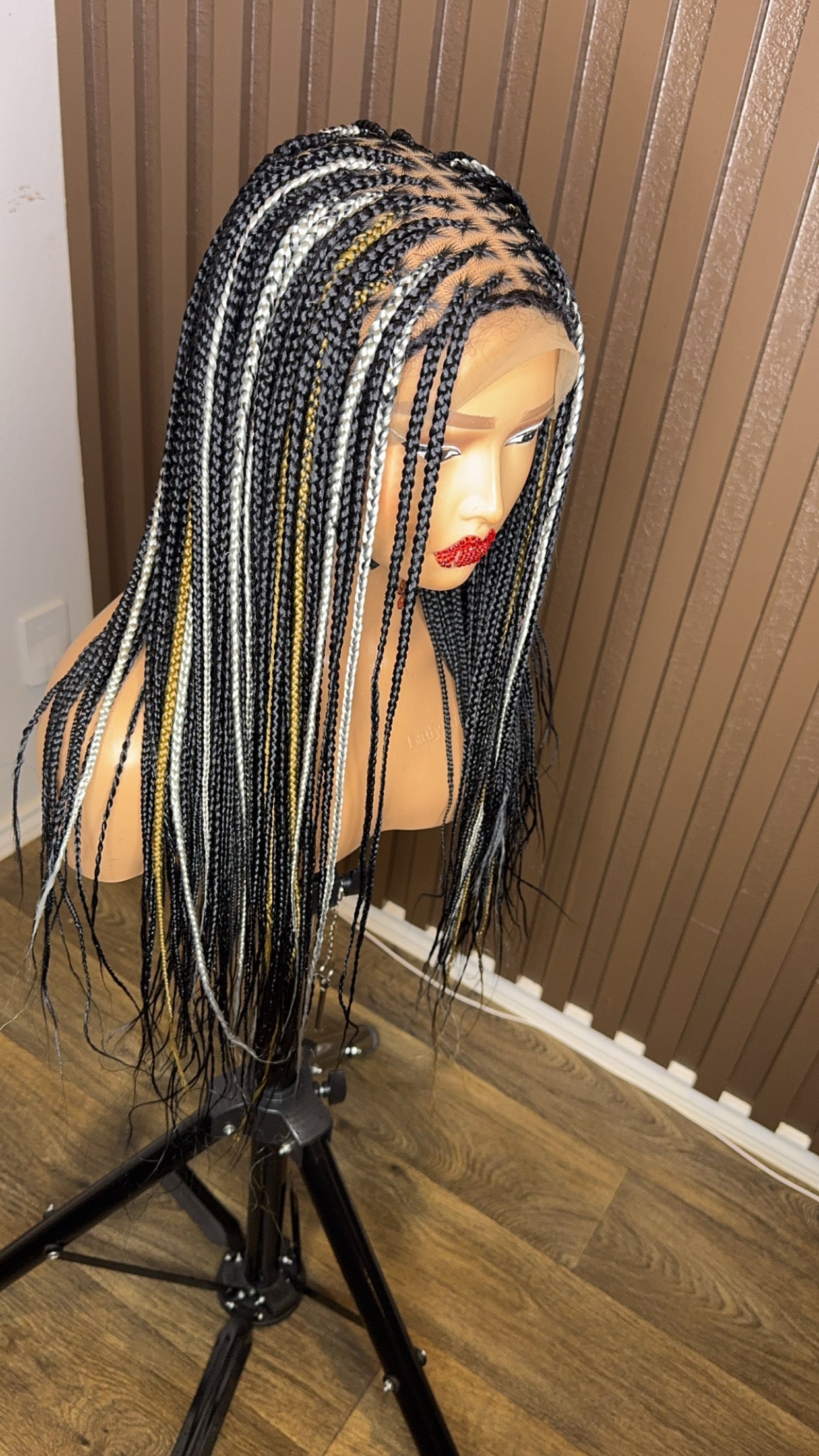 22 inches highlights knotless braided wig HOL stores