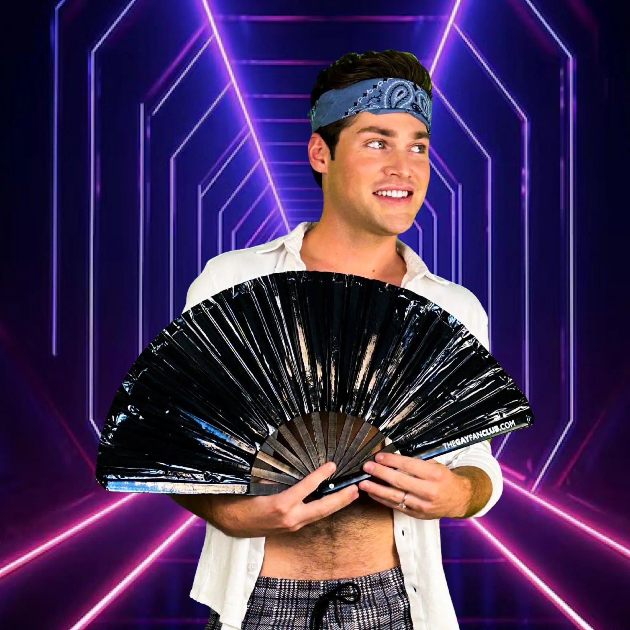 Onyx Black Metallic Fan The Gay Fan Club