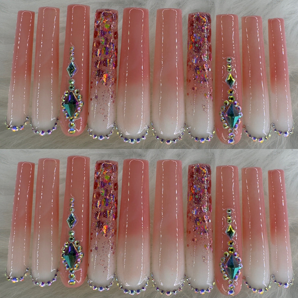 Natural tone long press on nails HOL stores