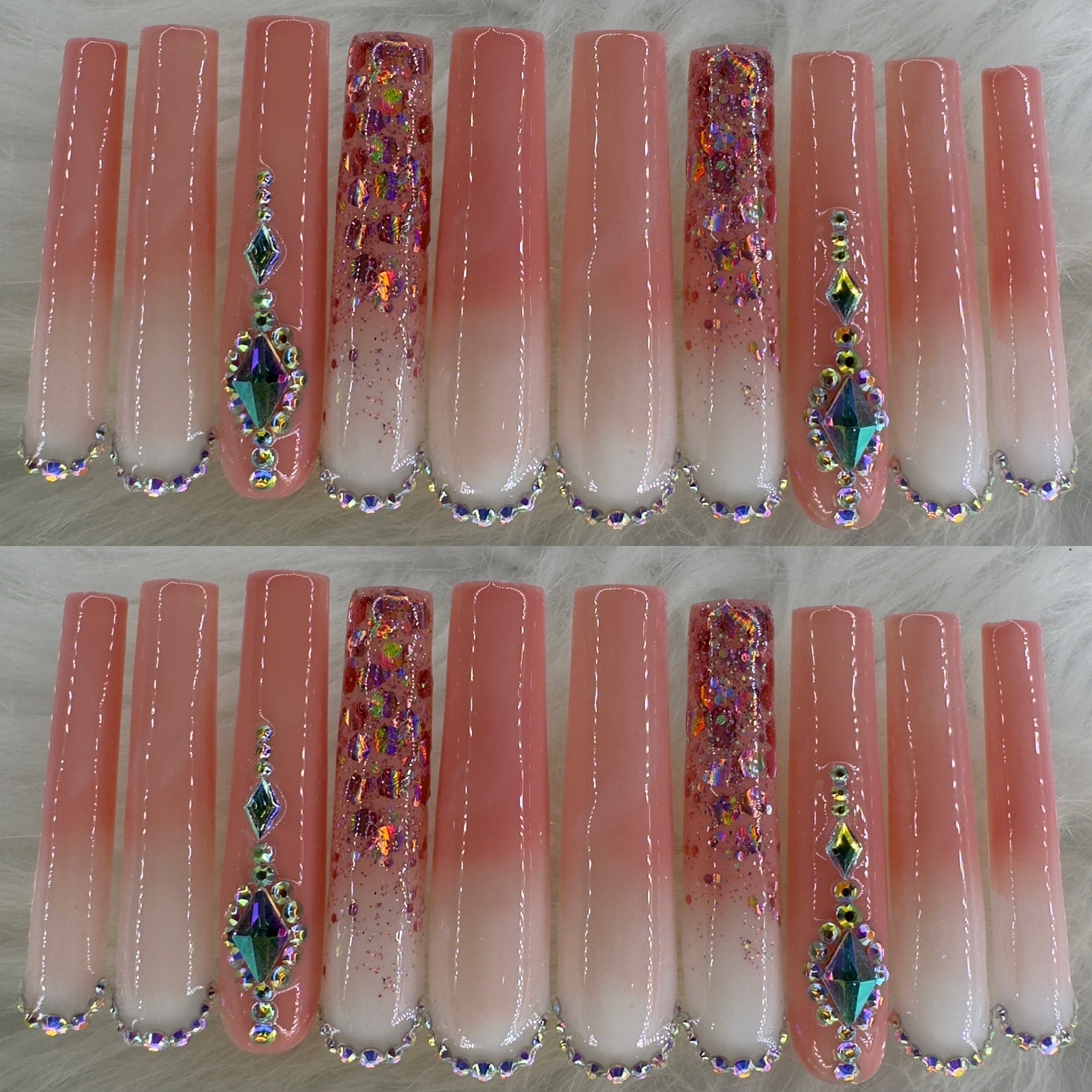Natural tone long press on nails HOL stores
