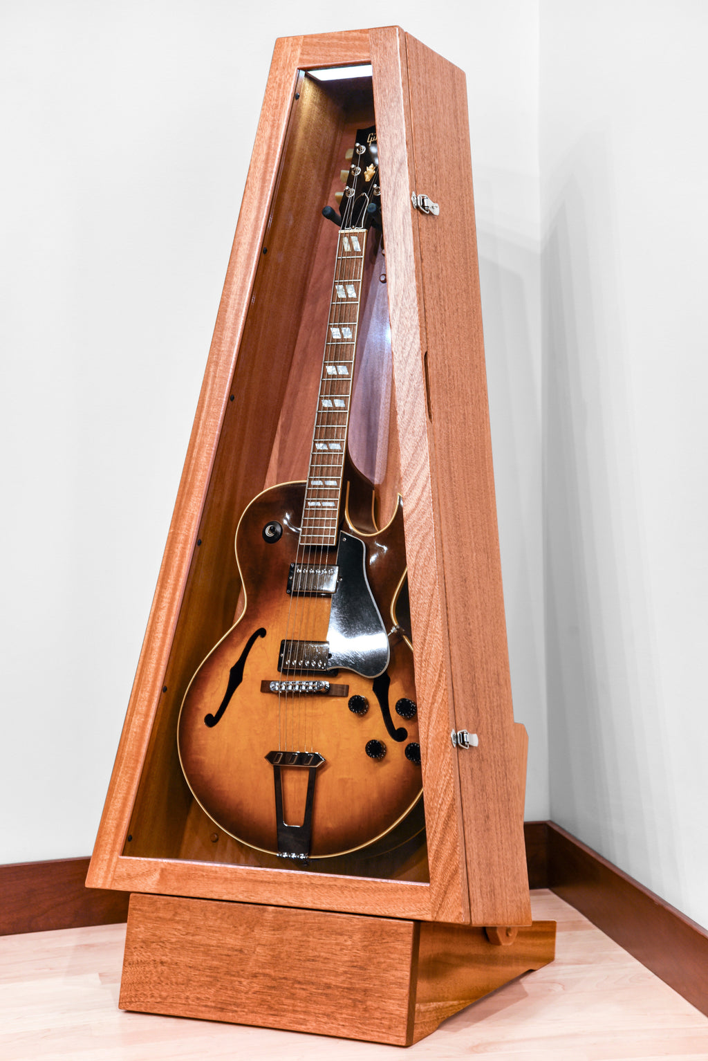 ClimaStand Triangle Humidor with Base - African Mahogany Acoustic Remedy Cases