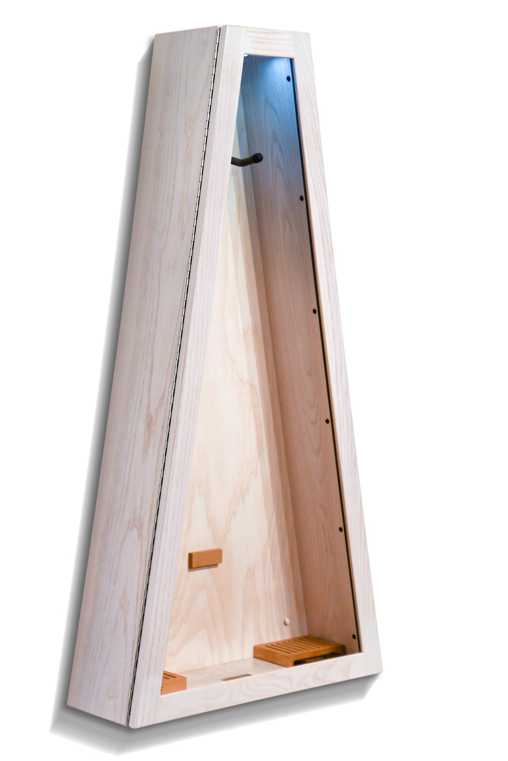 ClimaCase Triangle Humidor - Northern White Ash with White Wash Stain Acoustic Remedy Cases