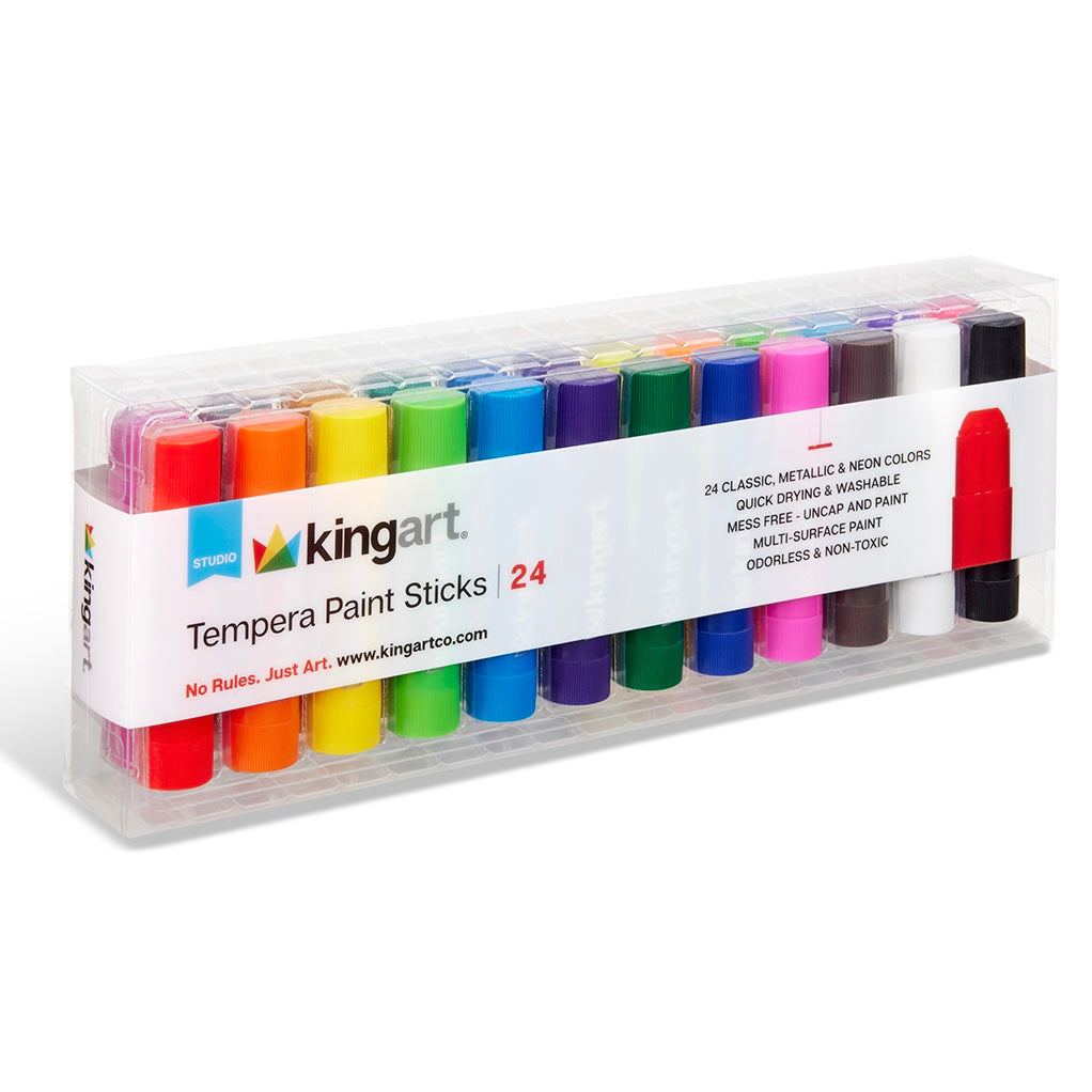 Tempera Paint Sticks, 24 Colors KINGART