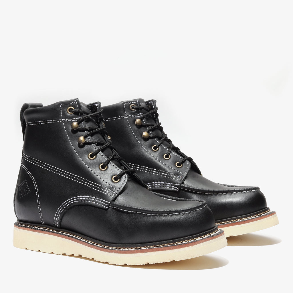 FRONTIER CLASSIC 6" MOC TOE BLACK Bonanza Boots