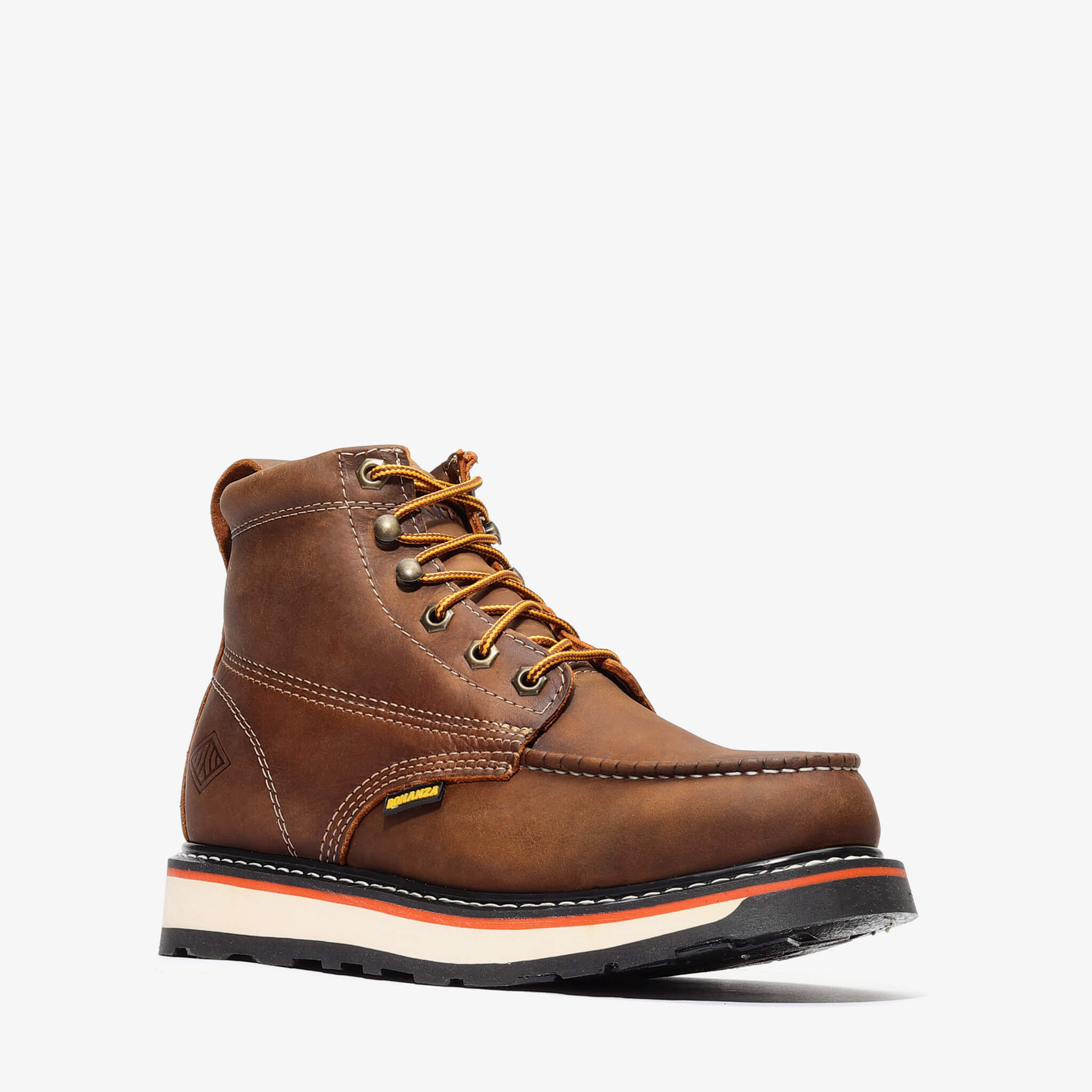 FRONTIER DUAL 6" MOC TOE CRAZY BROWN Bonanza Boots
