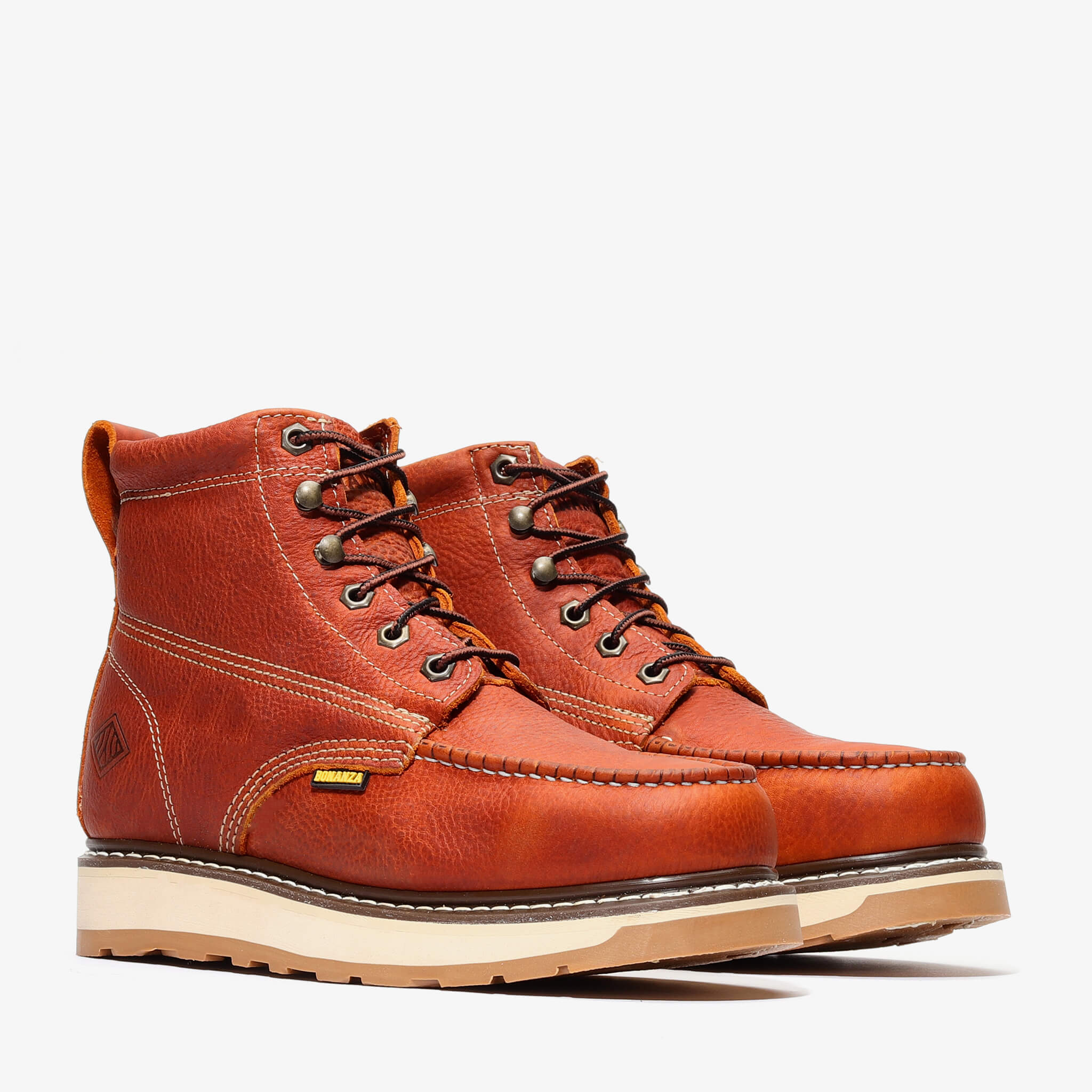 FRONTIER DUAL 6" MOC TOE LIGHT BROWN Bonanza Boots