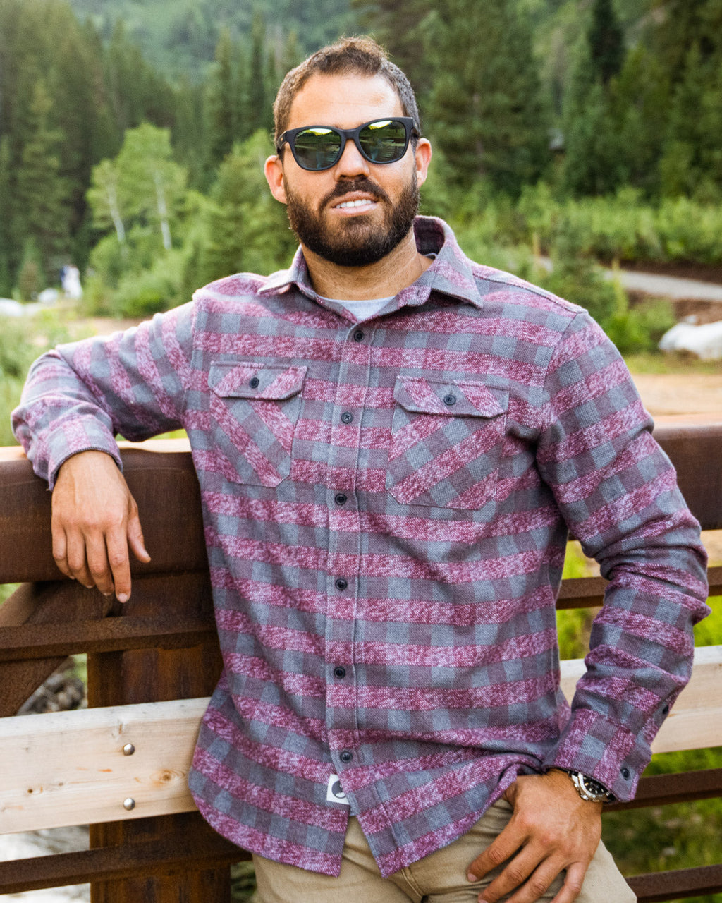 Grand Flannel, Burgundy MuskOx Flannels