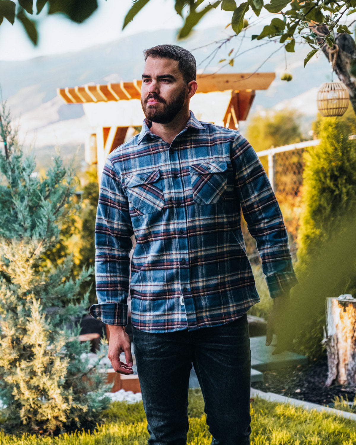Field Grand Flannel, Pecan Plaid MuskOx Flannels