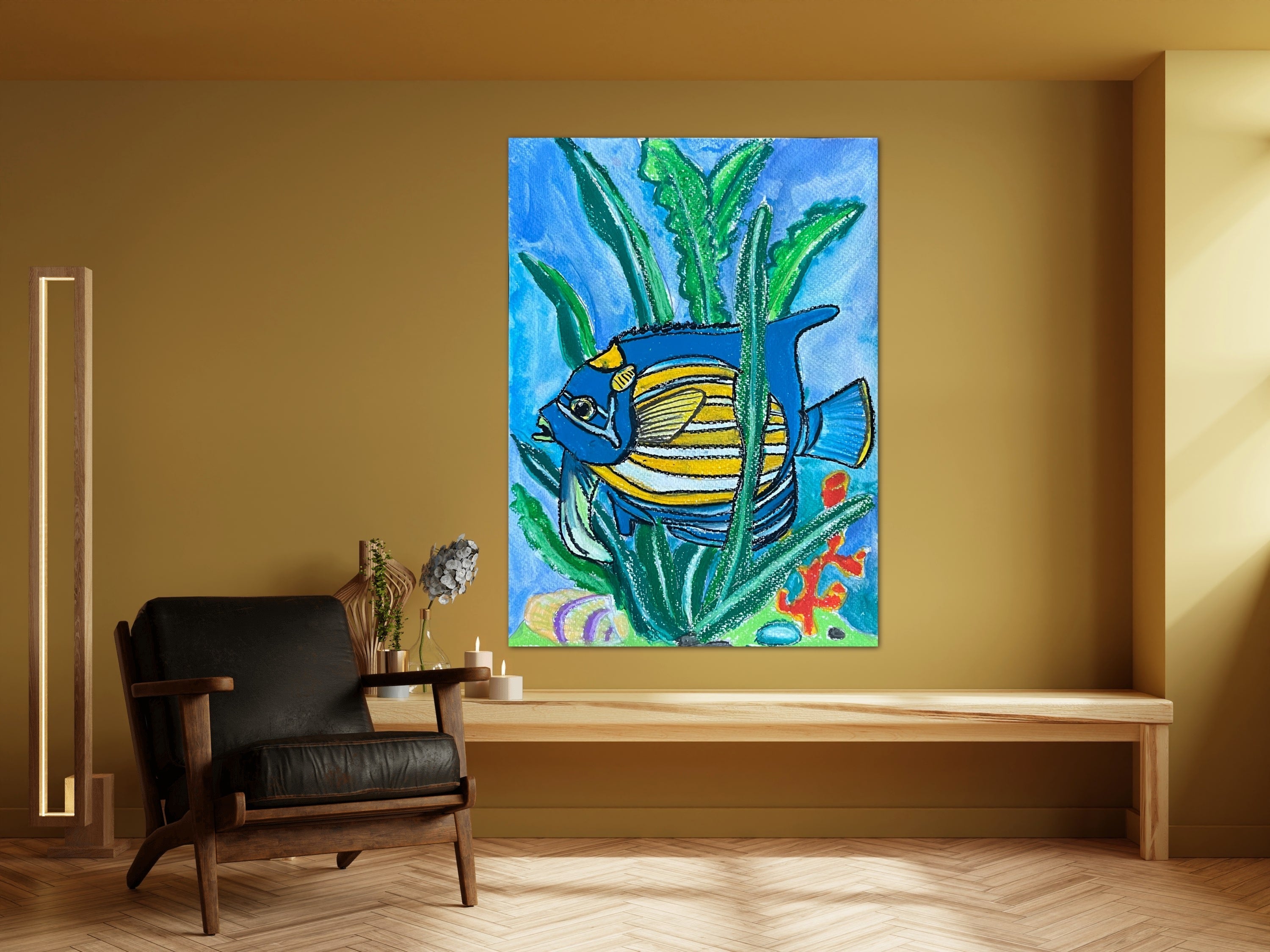 Blue Fish - Art Prints Vichy's Art