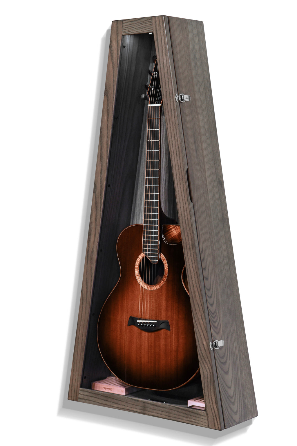 ClimaCase Triangle Humidor - Northern White Ash with Antique Slate Stain Acoustic Remedy Cases