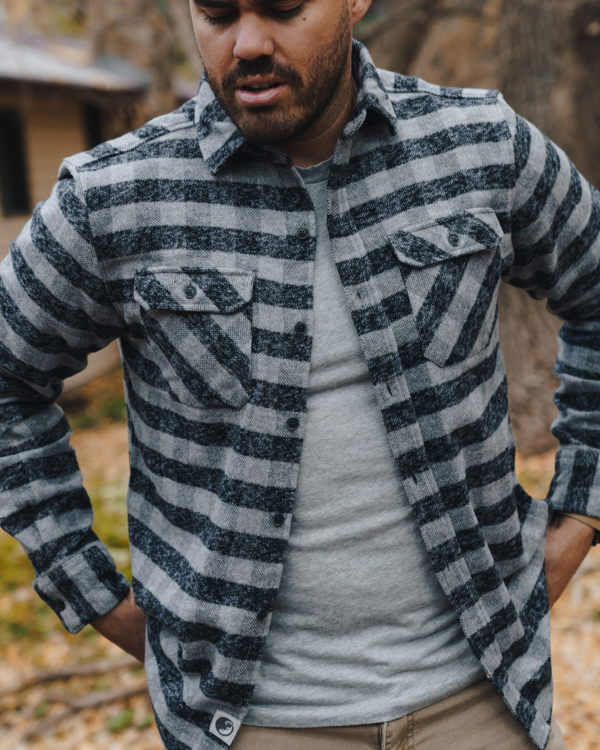 Grand Flannel, Charcoal Gingham MuskOx Flannels