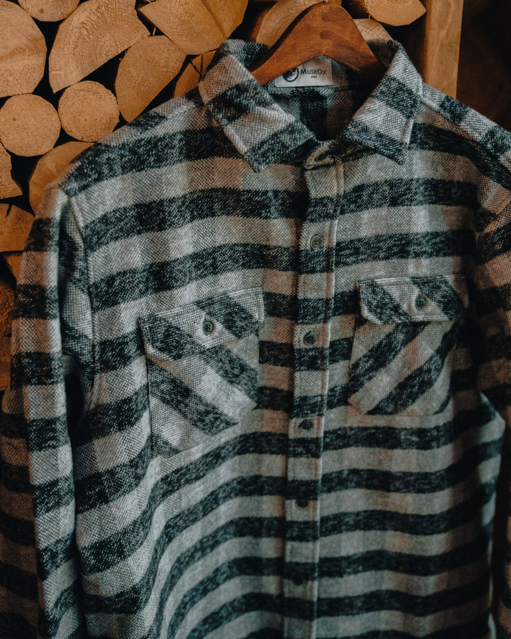 Grand Flannel, Charcoal Gingham MuskOx Flannels