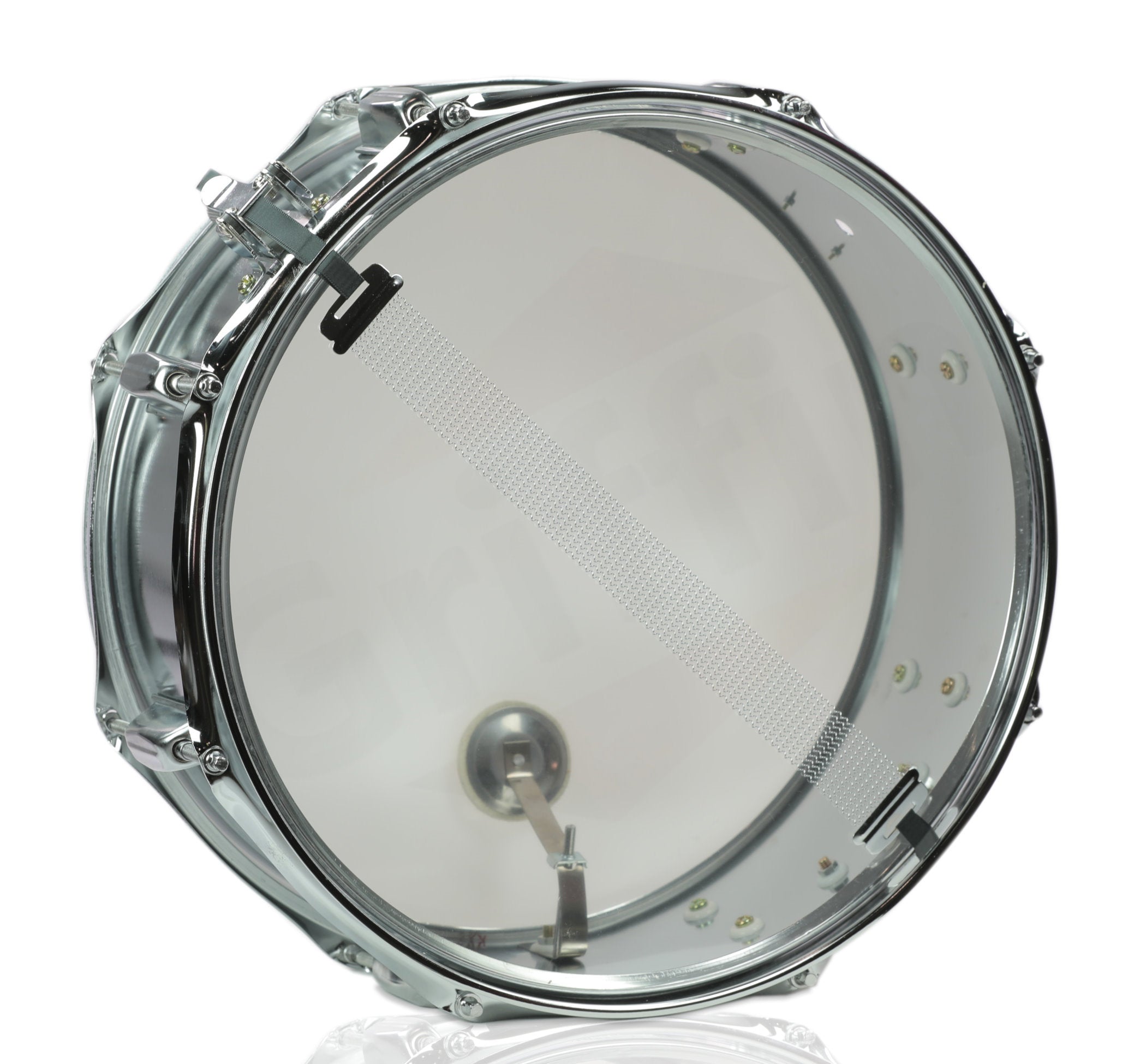 Metal Snare Drum by GRIFFIN - 14" x 5.5" inch Steel Chrome Shell - 8 Tuning Lugs & Snare Throw Off Strainer Set - Musical Instrument Kit & Drummer Key GeekStands.com