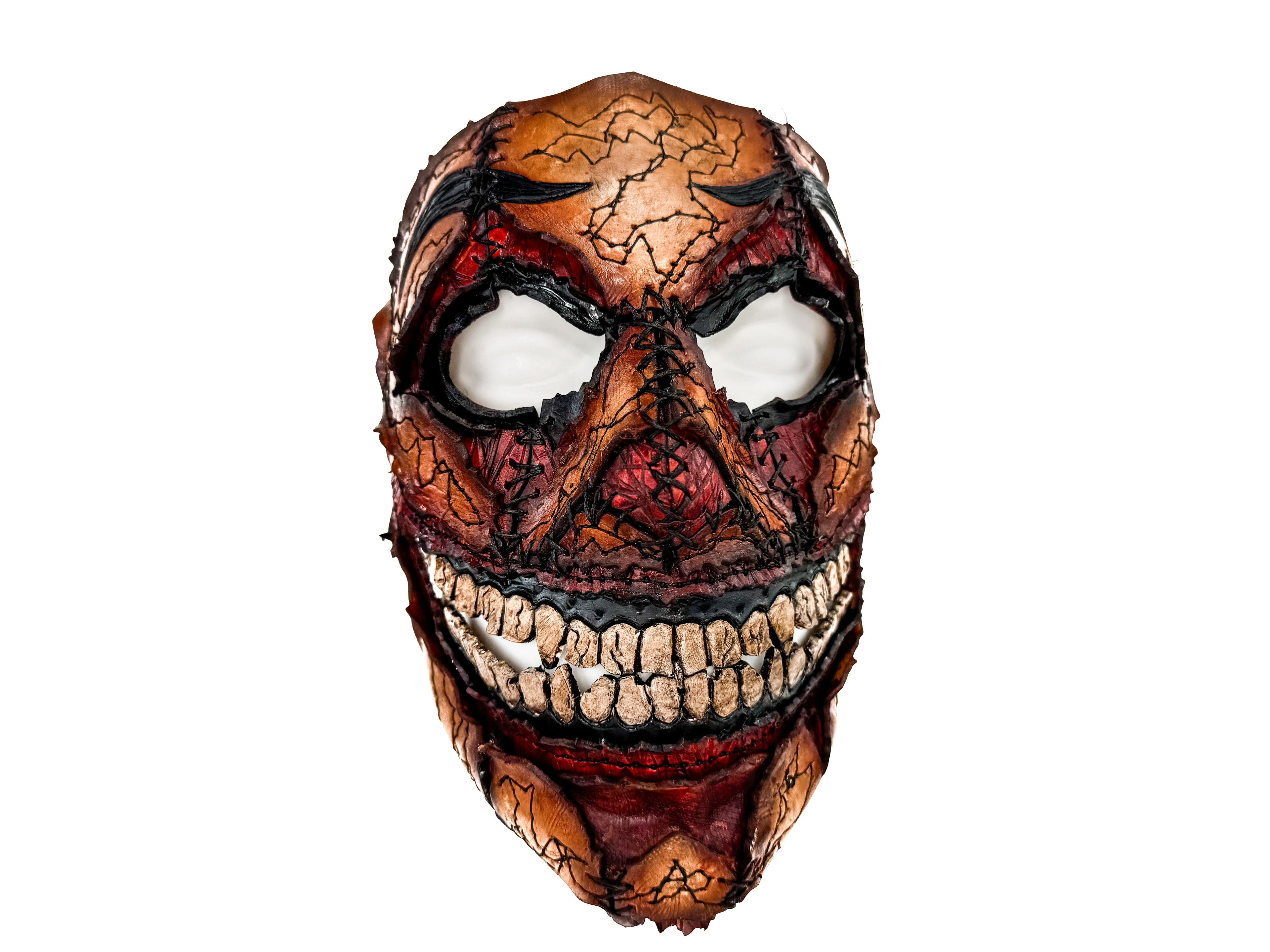 Genuine Leather Mask - GigaMyme Fleshy Edition - Handmade Mime Full Face Cover for Halloween, Performance or Cosplay Costume Rockwell Masks