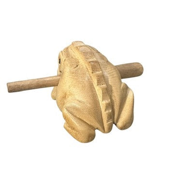 2" Wooden Musical Frog - Natural (Percussion Instrument) Music Frog Co