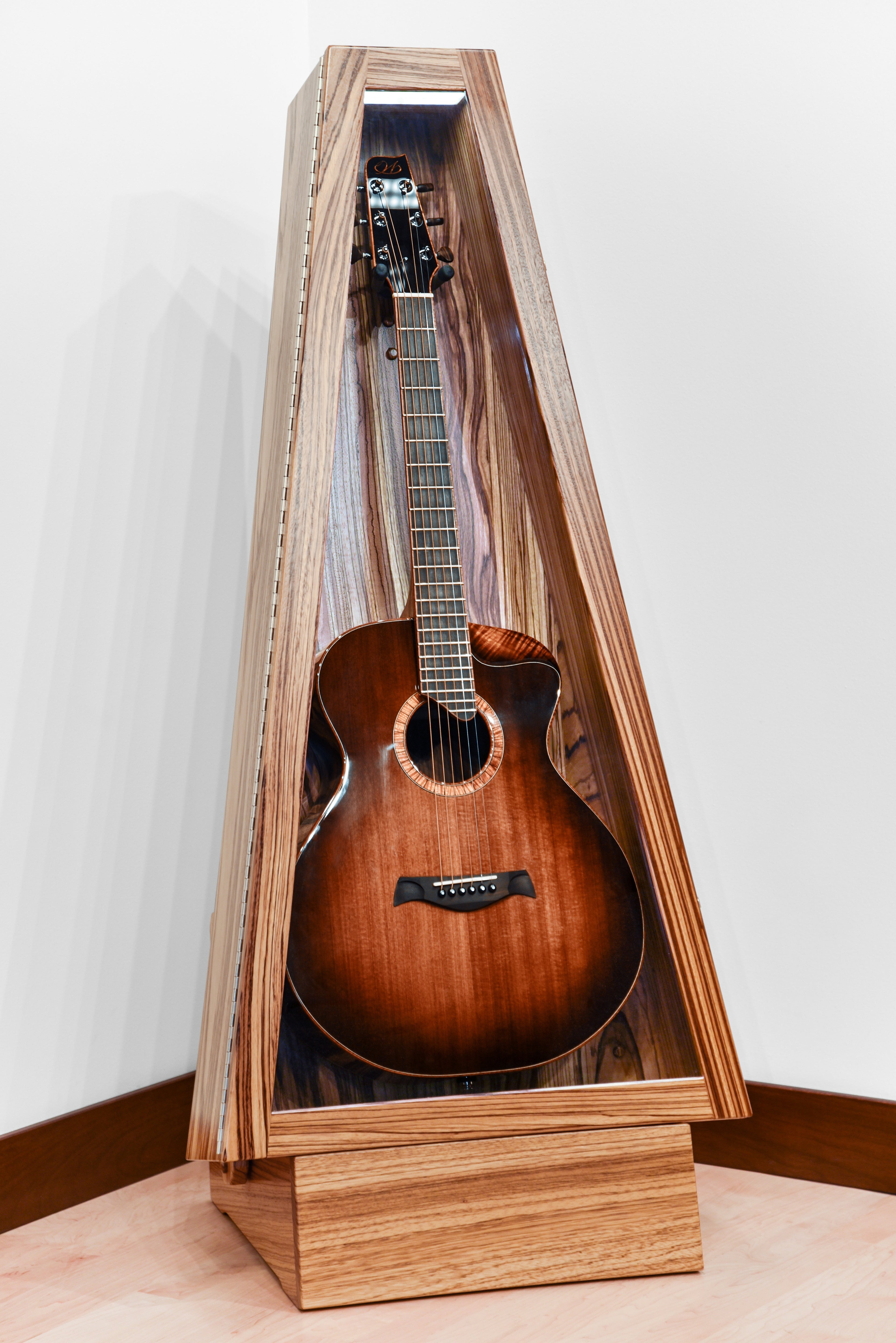 ClimaStand Triangle Humidor with Base - Zebrawood Acoustic Remedy Cases