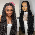 Black Boho knotless braids large knots HOL stores