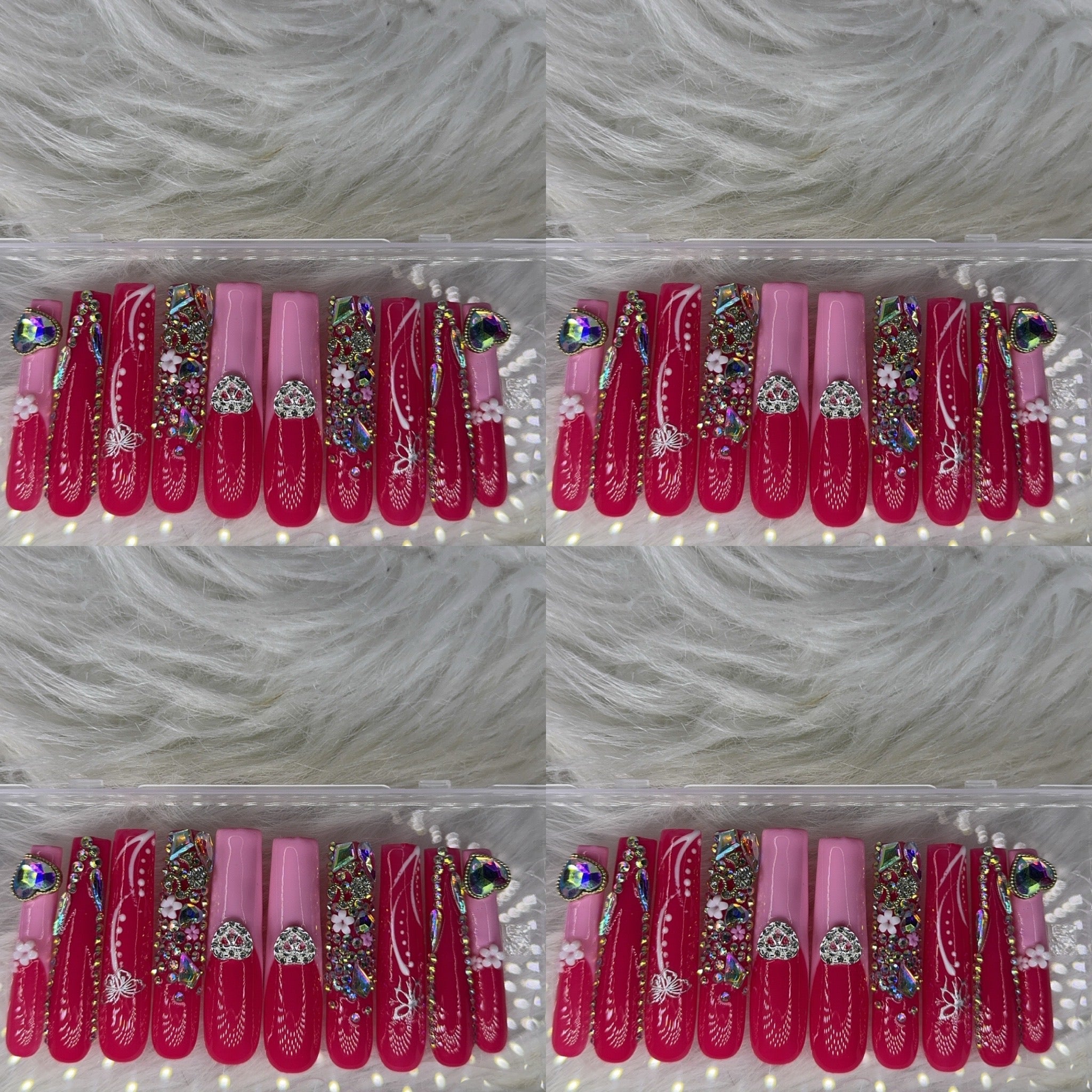 Pink nails acrylic press on nails HOL stores