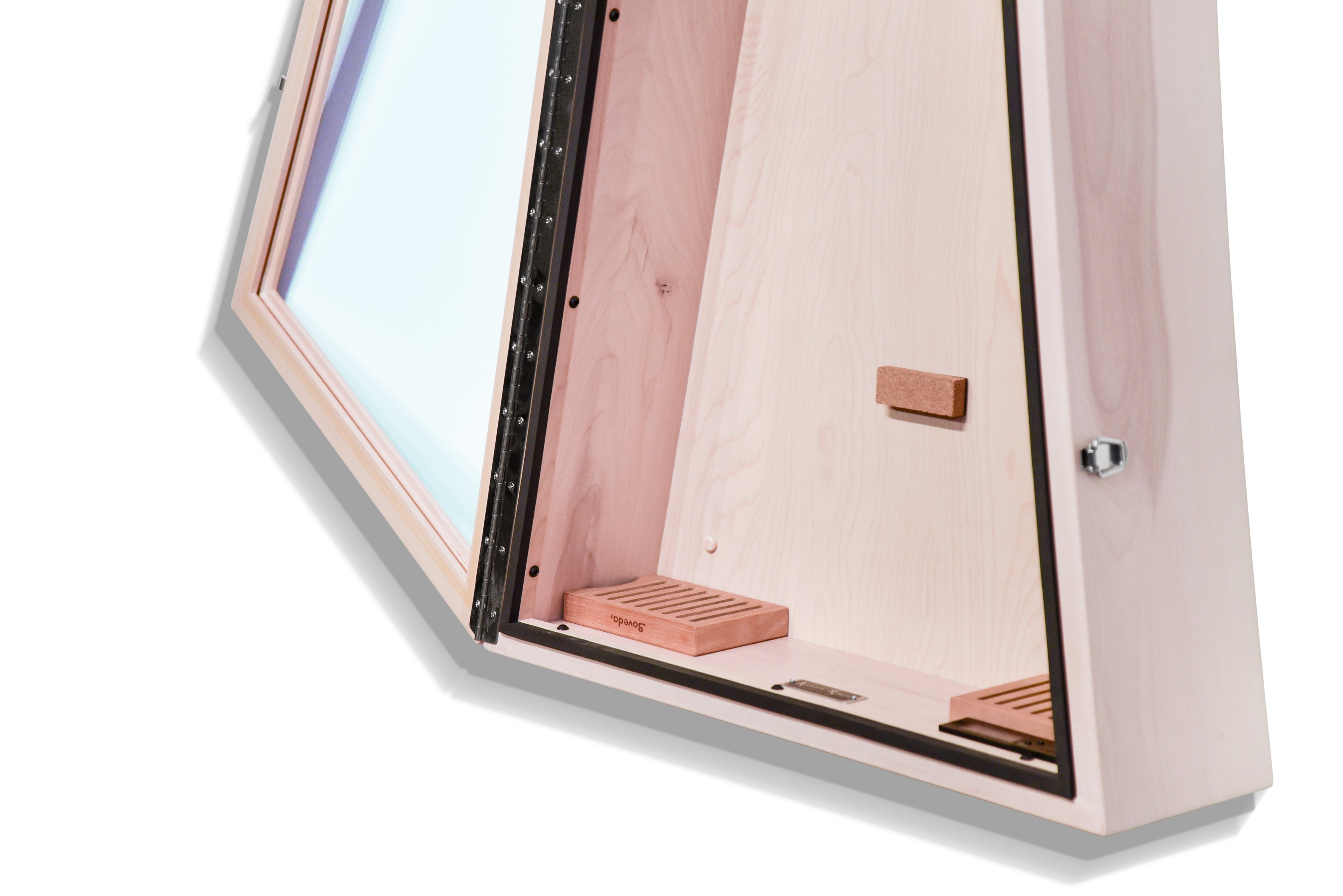 ClimaCase Triangle Humidor - Birch with Campbell White Stain Acoustic Remedy Cases