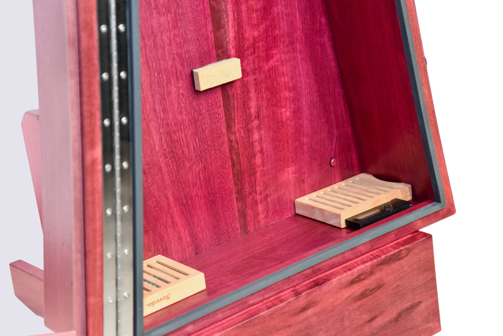ClimaStand Triangle Humidor with Base - Purplehart Acoustic Remedy Cases