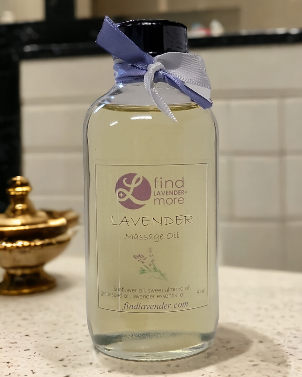 Lavender Massage Oil Natural Body Care Aromatherapy Essential Oil Findlavender.com