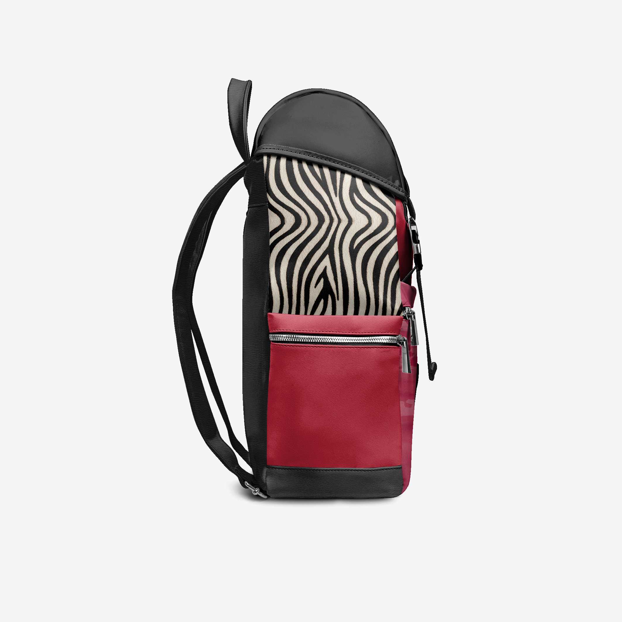 BYMANYC ® New York – NYC COUTURE Backpack in Fierce Red & Noir Zebra BYMANYC ® New York