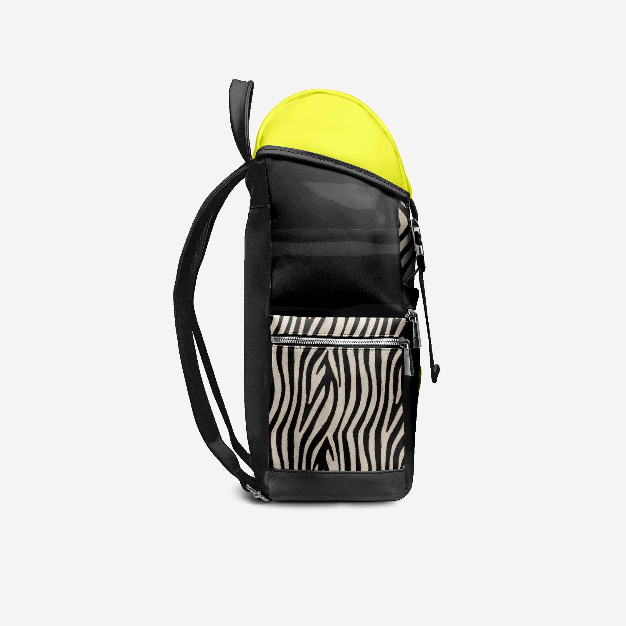 BYMANYC ® New York – NYC COUTURE Backpack in Zebra Print & Neon Yellow BYMANYC ® New York