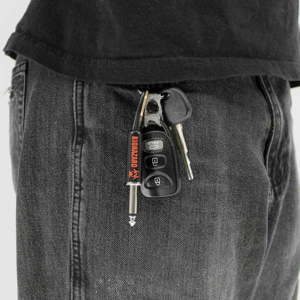 Biohazard Logo Guitar Plug Keychain Pluginz Keychains