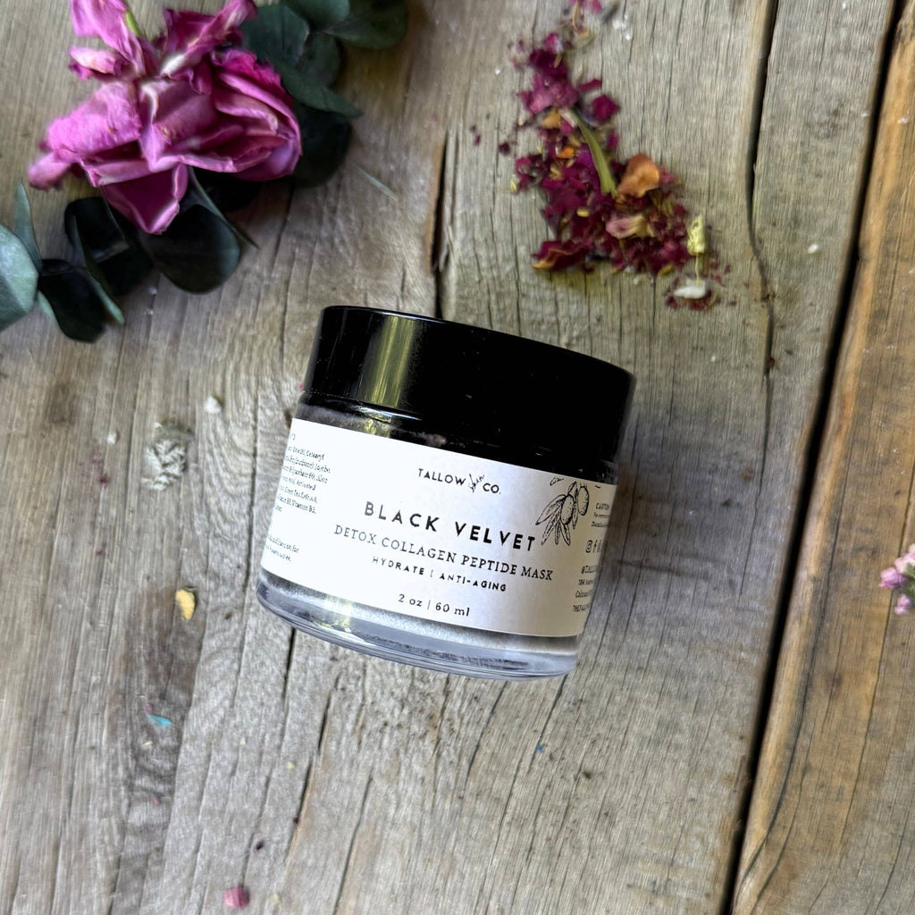 Black Velvet | Detox Collagen Peptide Gel Mask Tallow Skin Co.