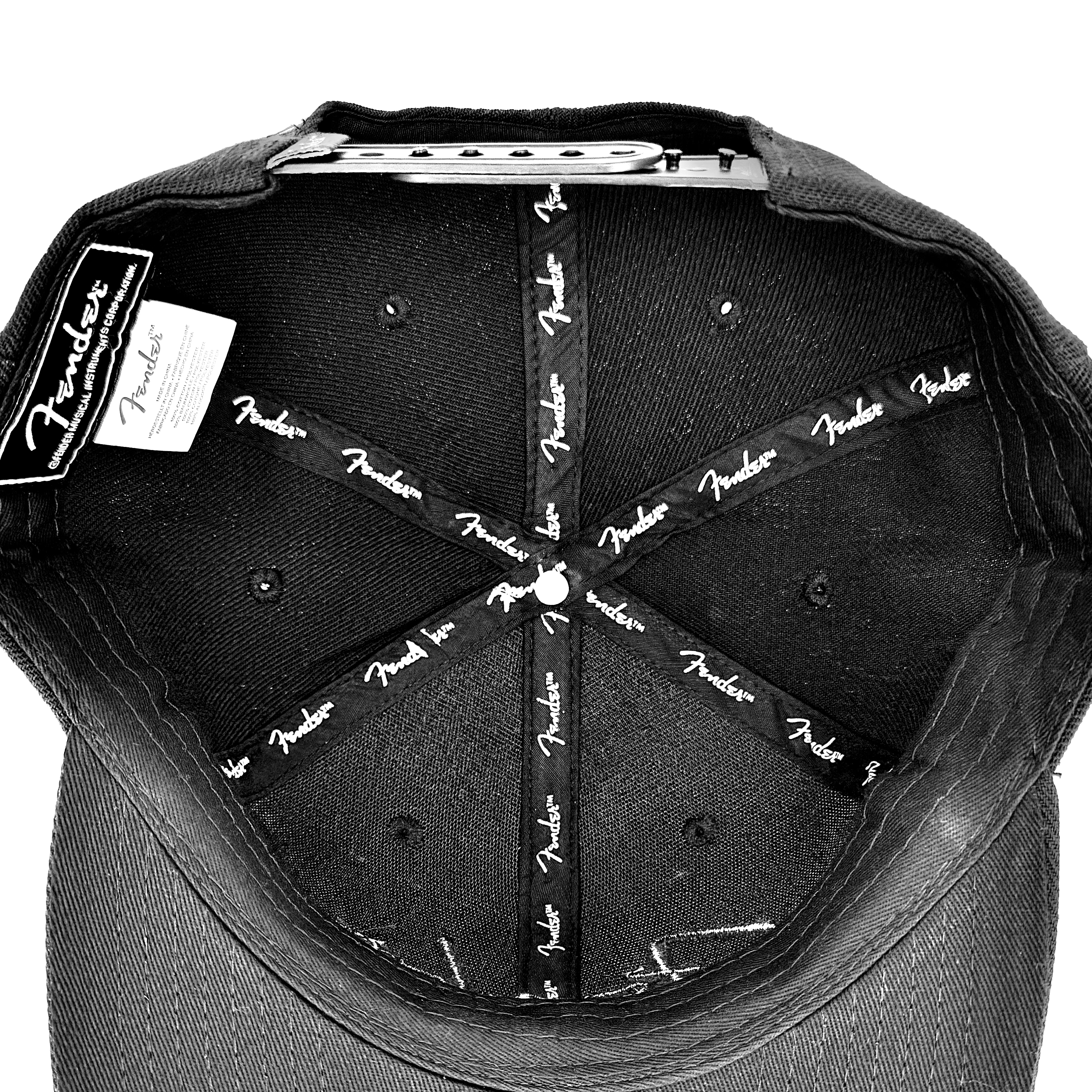 Fender Black Flat Bill Hat Pluginz Keychains