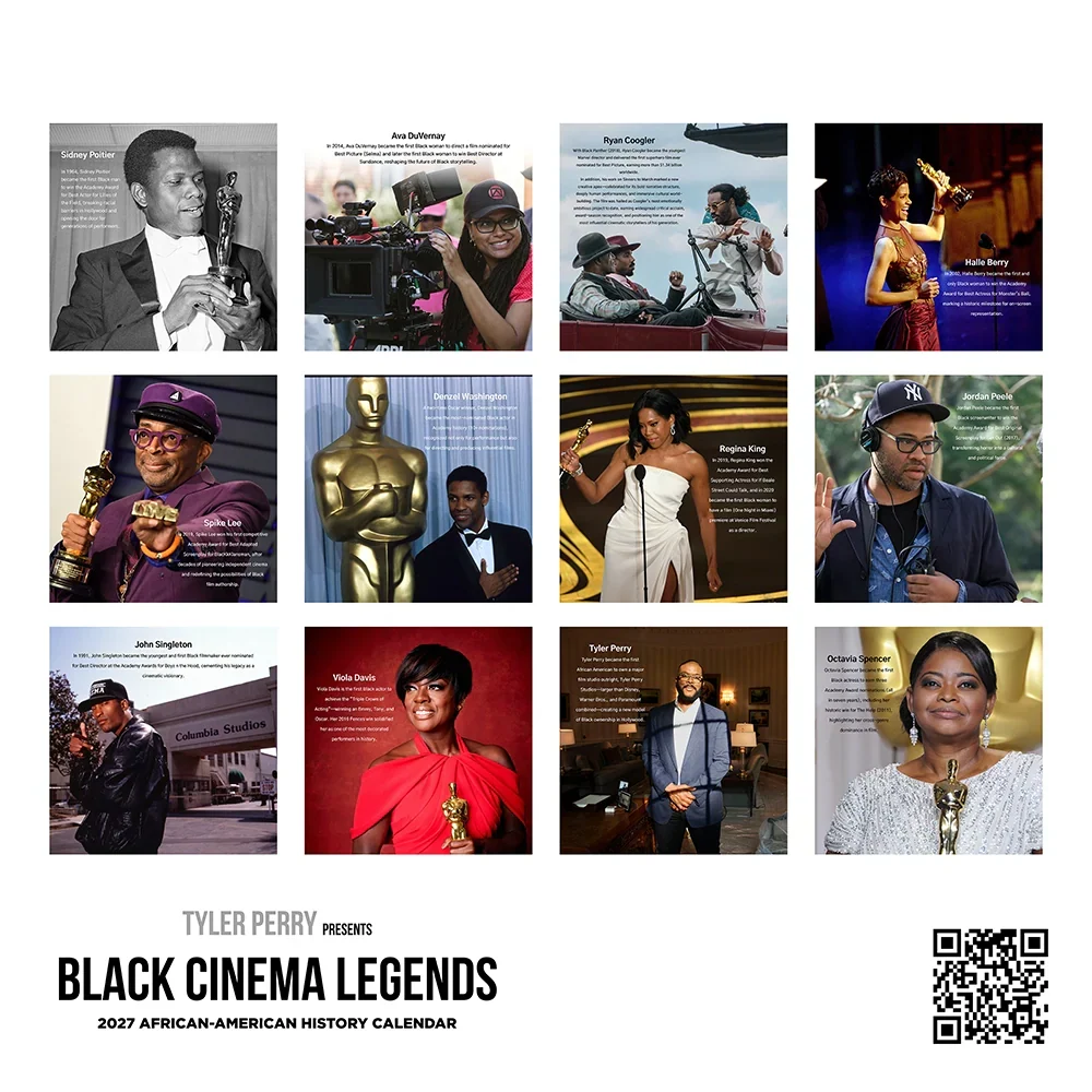 2027 Black Cinema Legends Calendar FashionMojos.com