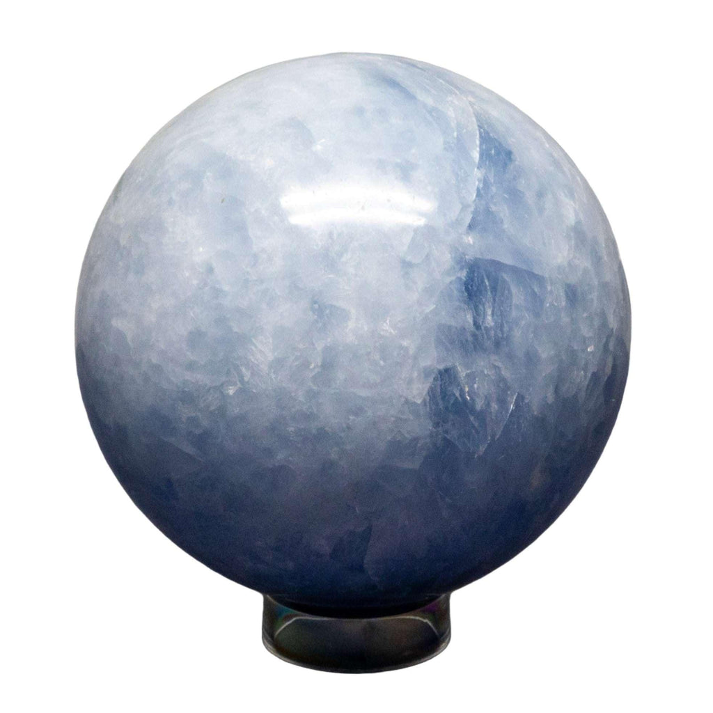 Blue Calcite Crystal Sphere Throat Chakra Calm Stone Crystal Destiny