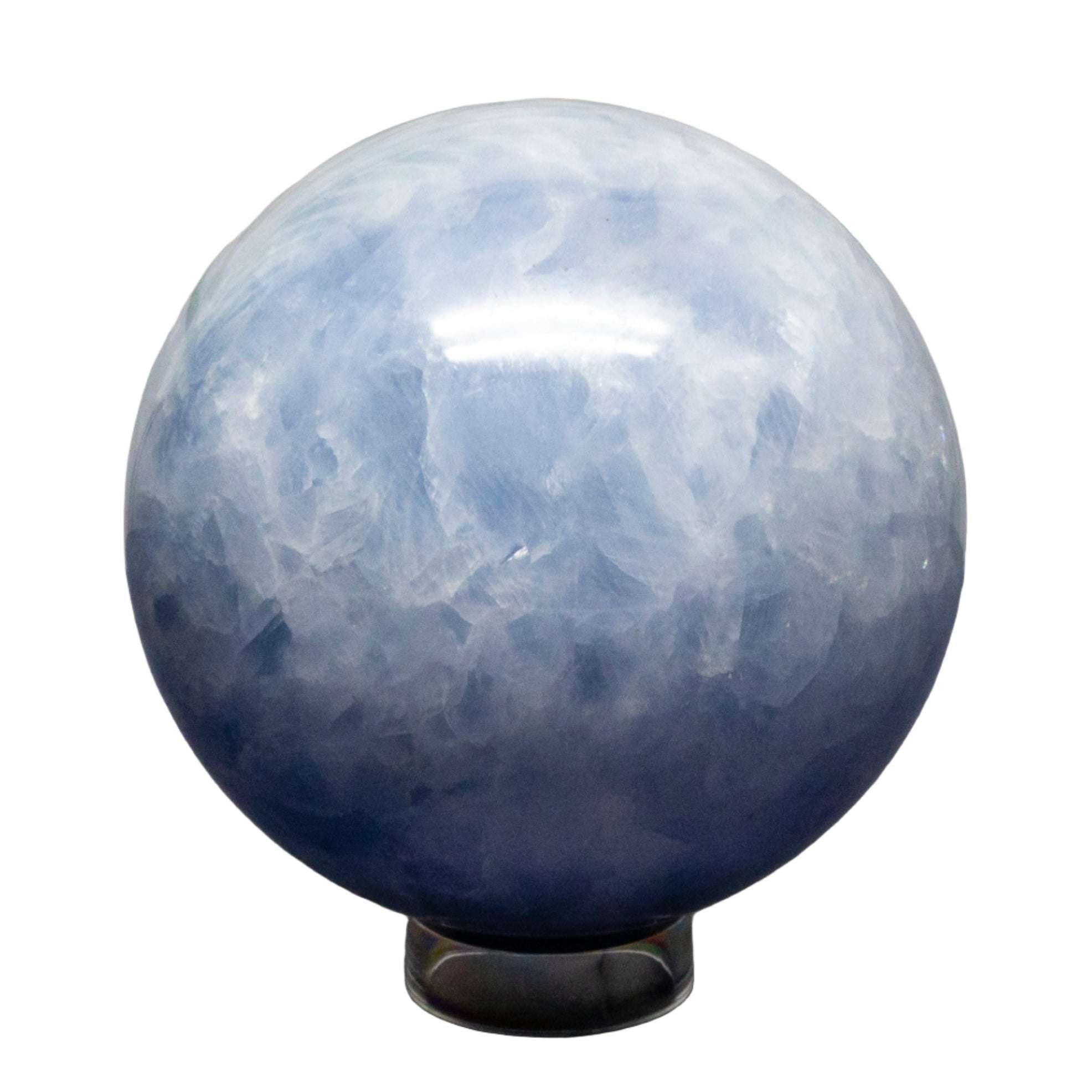 Blue Calcite Crystal Sphere Throat Chakra Calm Stone Crystal Destiny