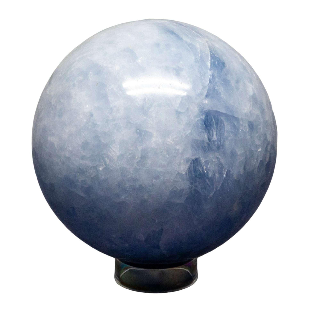 Blue Calcite Crystal Sphere Throat Chakra Calm Stone Crystal Destiny