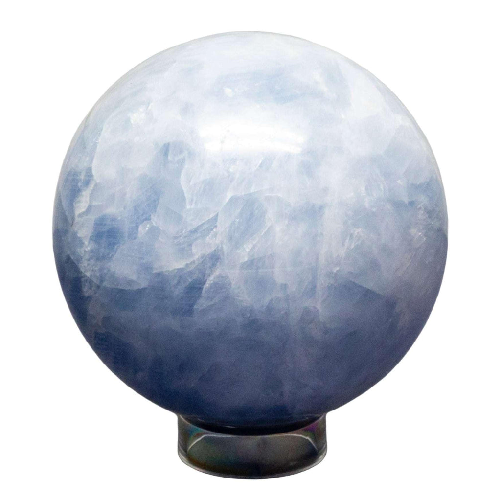 Blue Calcite Crystal Sphere Throat Chakra Calm Stone Crystal Destiny