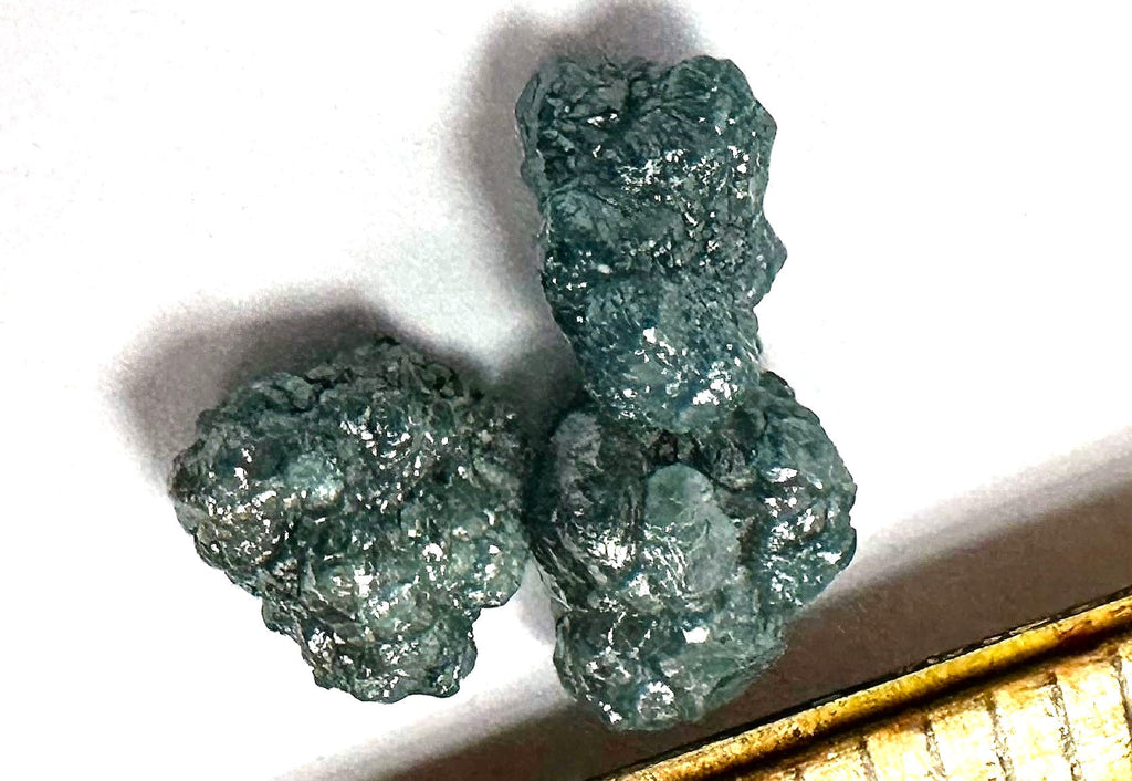 Blue Diamond Rough Facet Canadian 2 carat 8mm Raw rocksolidfossils