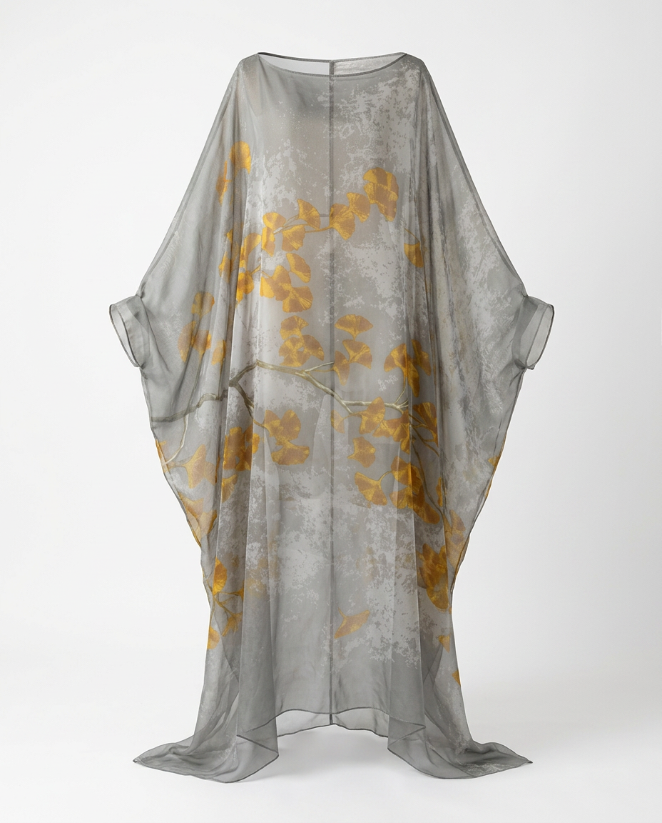 Boundless Tulle Printed Kaftan Boho Brown