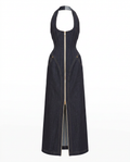 Fierce Backless Halter Maxi Dress Boho Brown
