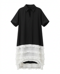 Liberated Tiered Contrast Maxi Dress Boho Brown