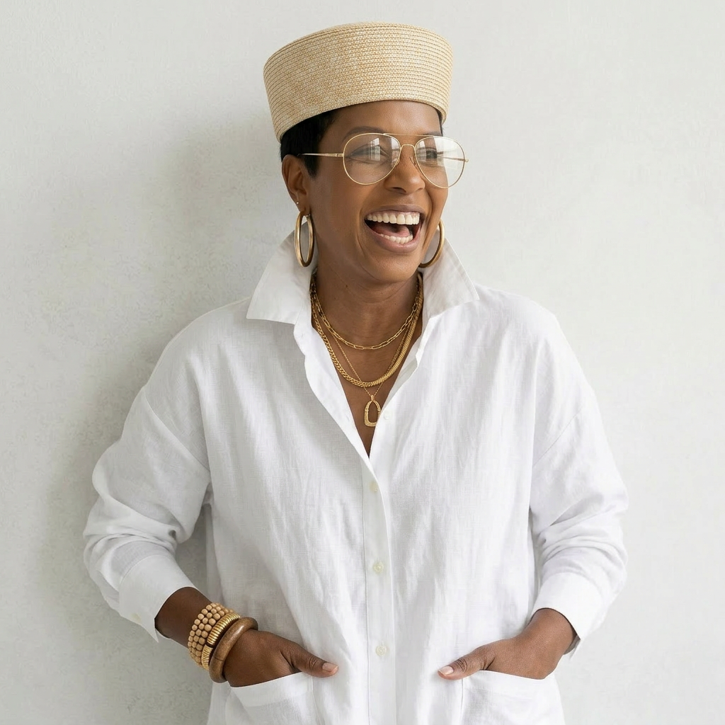Grounded Straw Flat Pill Box Hat - Natural Boho Brown