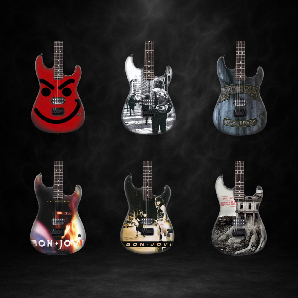 Bon Jovi Collectible Miniature Guitar Set The Mini Axe