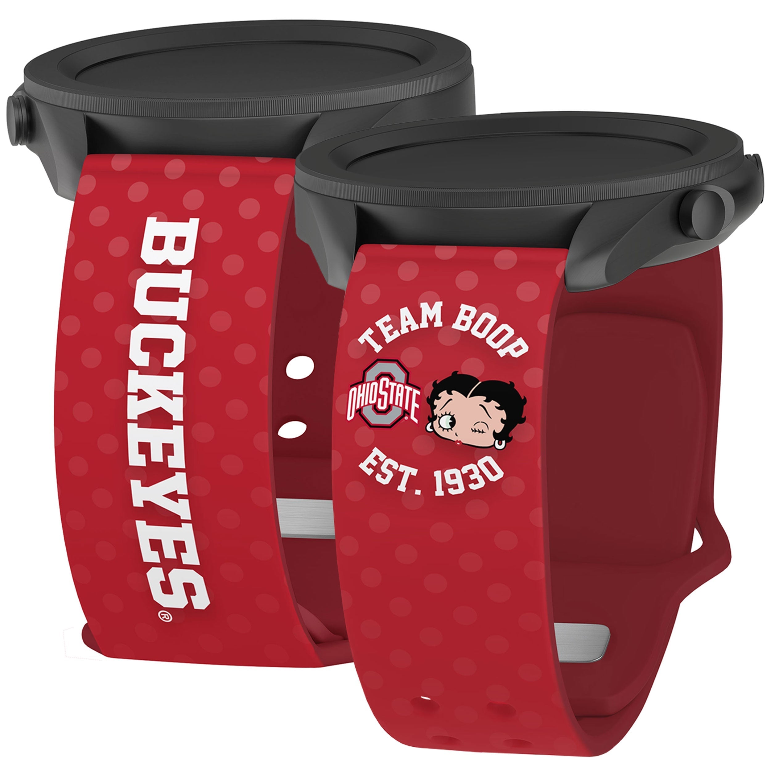 Ohio State Buckeyes X Betty Boop HD  Watchband for Samsung, Garmin, Fossil, and More Affinity Bands