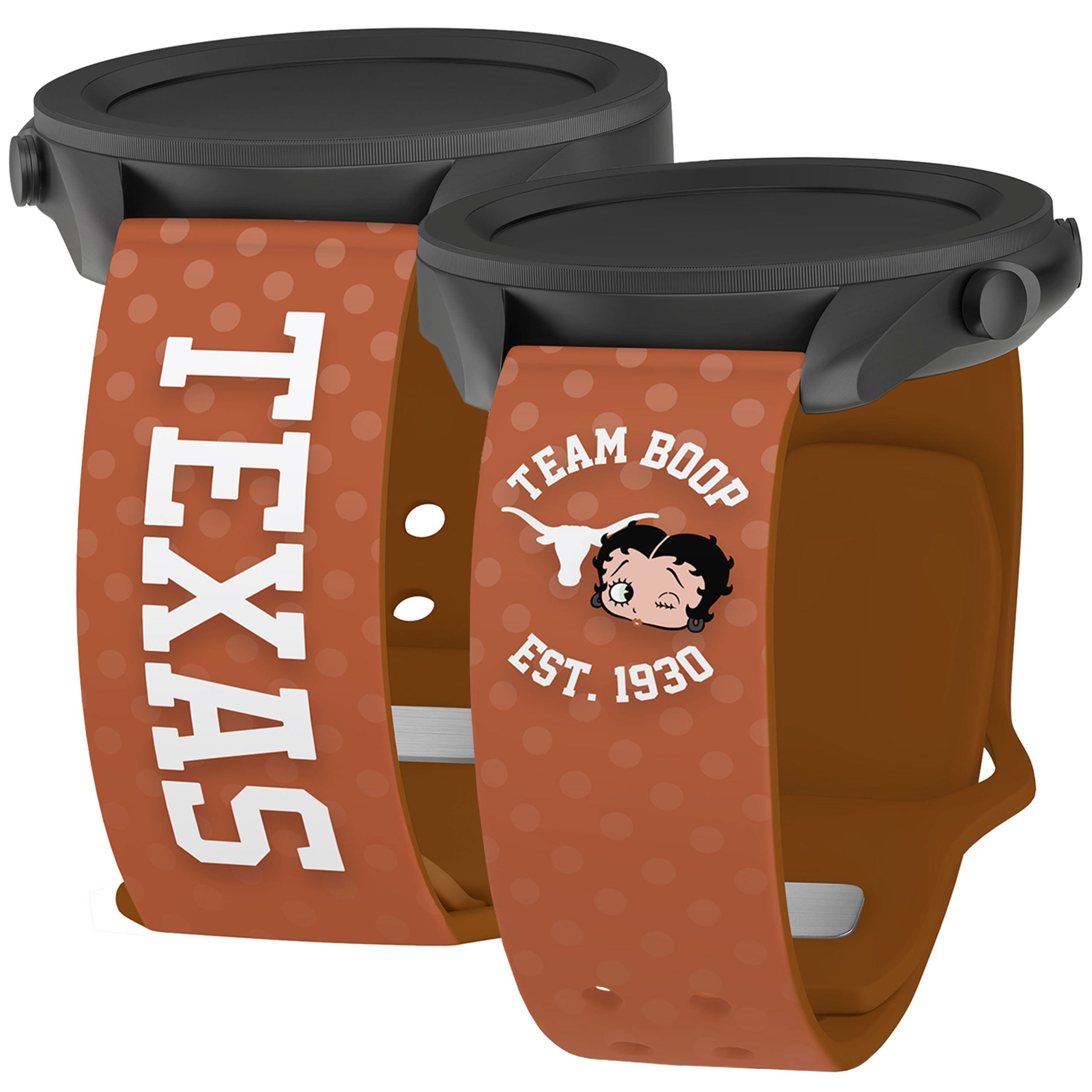 Texas Longhorns X Betty Boop HD  Watchband for Samsung, Garmin, Fossil, and More Affinity Bands