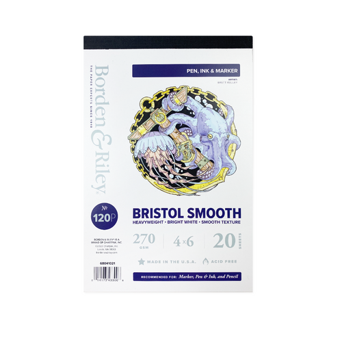 Borden & Riley 120P Bristol  4x6--20 sheets ShopSketchBox